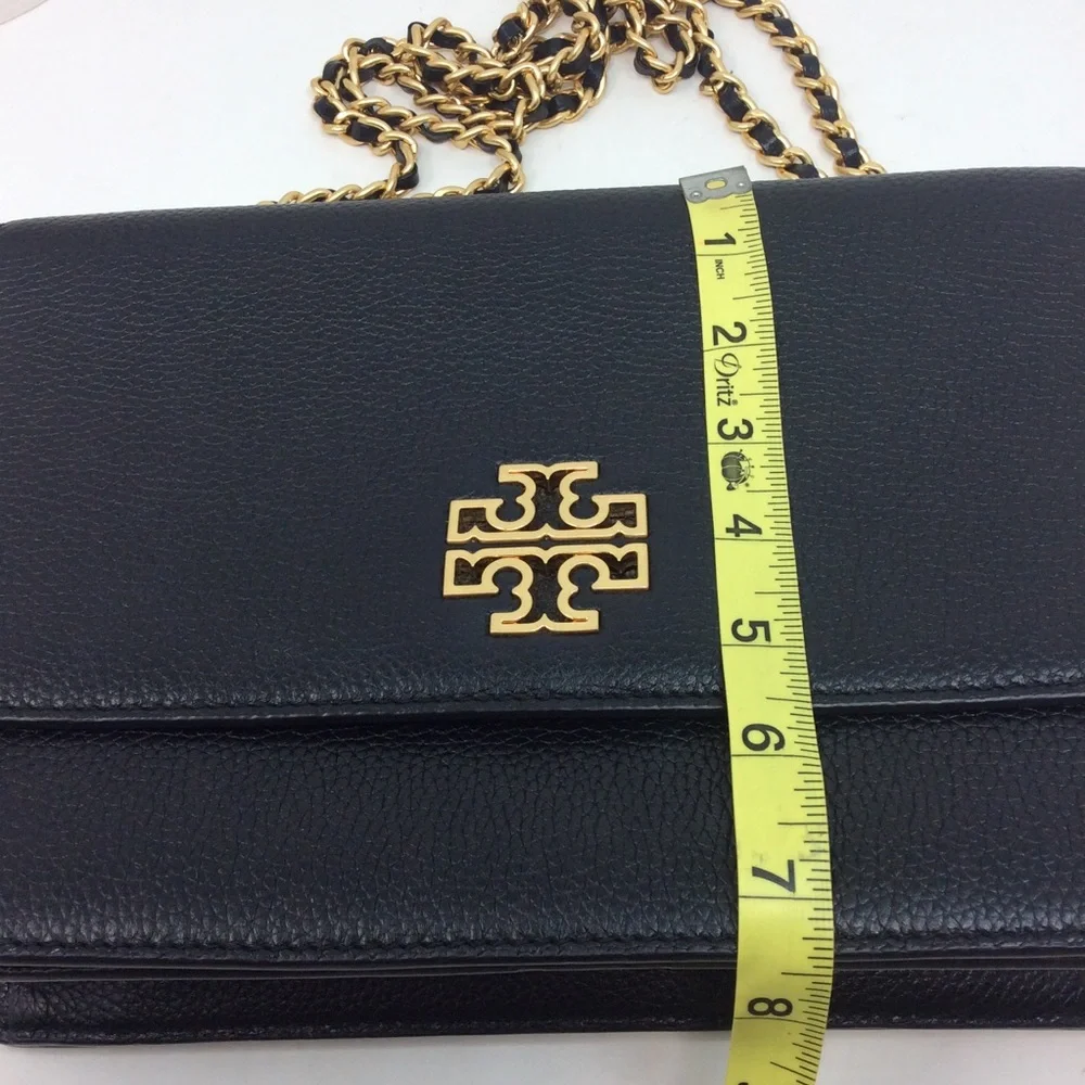 ✨Authentic Tory Burch Britten Adjustable Shoulder Bag Purse Crossbody Leather - Picture 15 of 16
